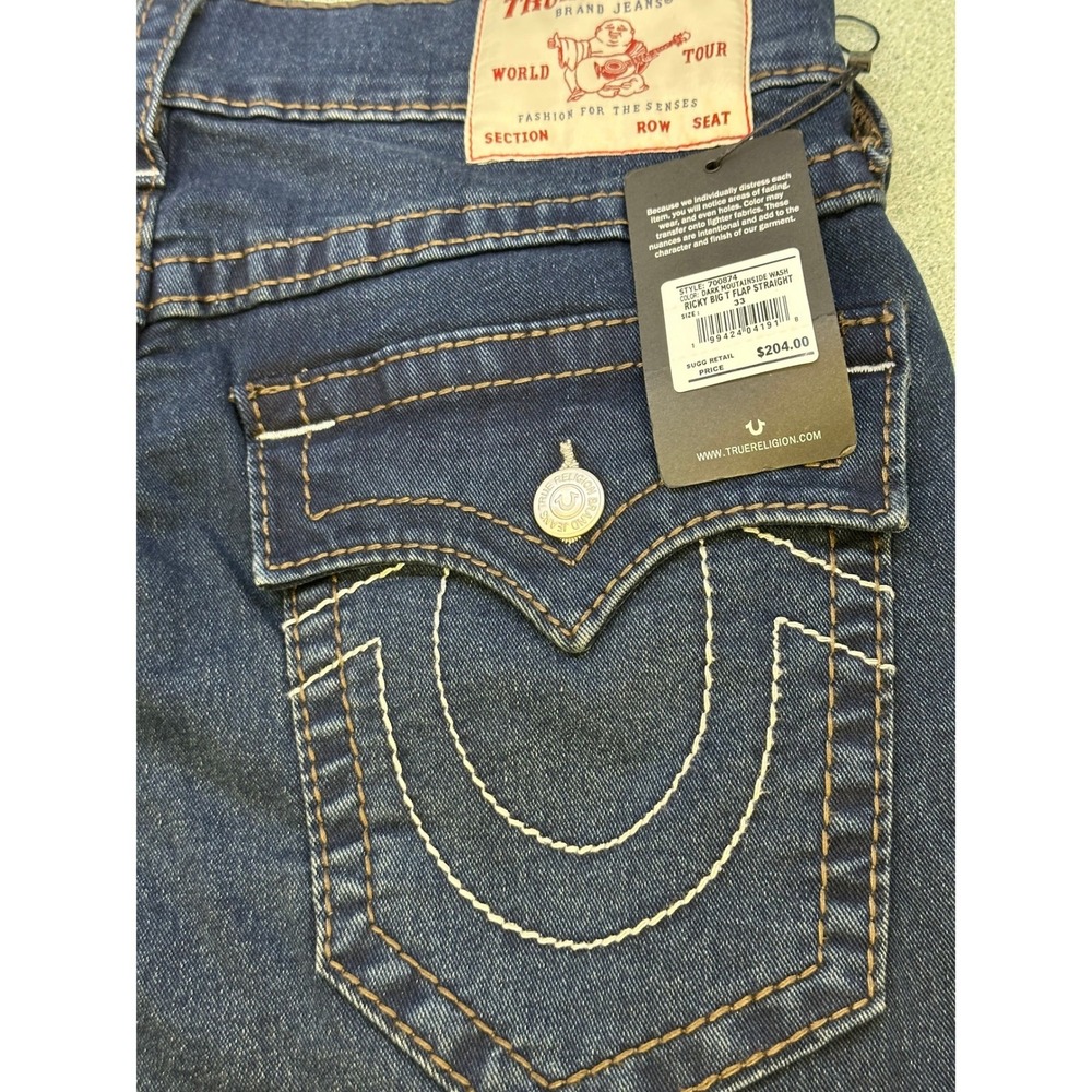 True Religion Becca SN Stud MR Bootcut Jeans Medium Rustic Barn Wash 29 NWT - Picture 13 of 14